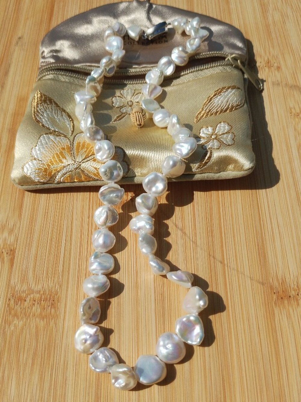 HONORA WHITE GRADUATED 9-14MM KESHI PEARL NECKLACE GORGEOUS . Beautiful luster